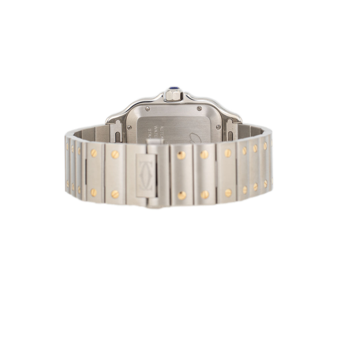 Cartier Santos De Cartier Stainless Steel & Yellow Gold White Dial 47.5x39.8mm W2SA0009 Full Set