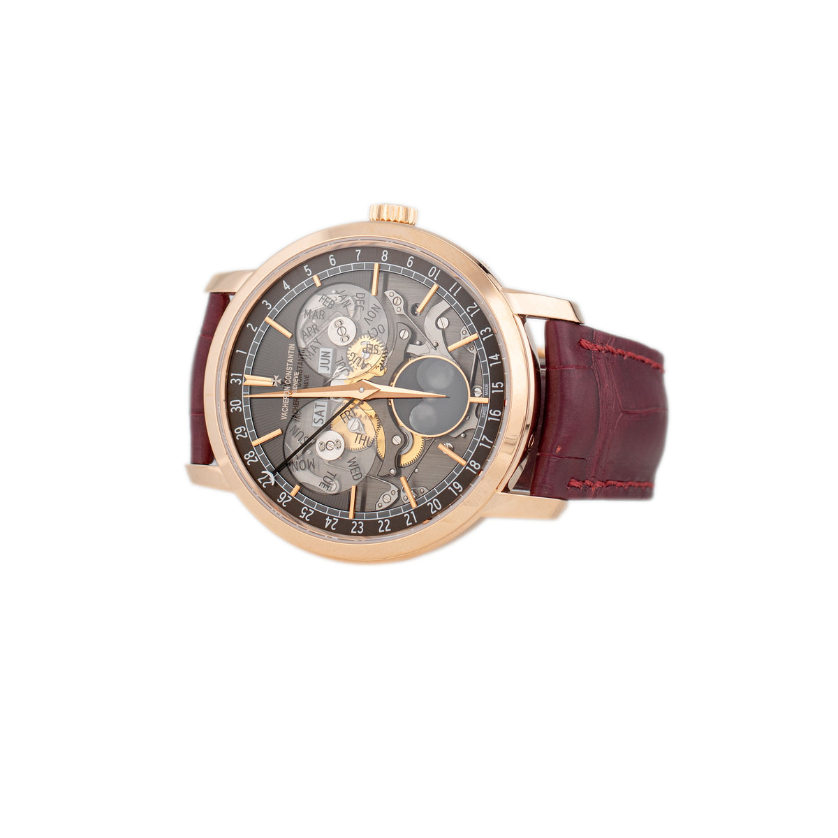 Vacheron Constantin Traditionnelle Complete Calendar Openface Rose Gold Skeleton Dial 41mm 4020T/000R-B654 Full Set