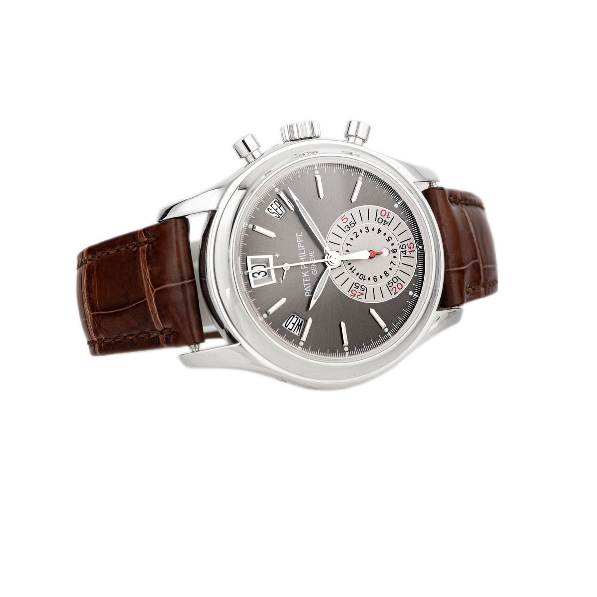 Patek Philippe Complications Annual Calendar Platinum Gray Dial 40.5mm 5960P-001 Full Set
