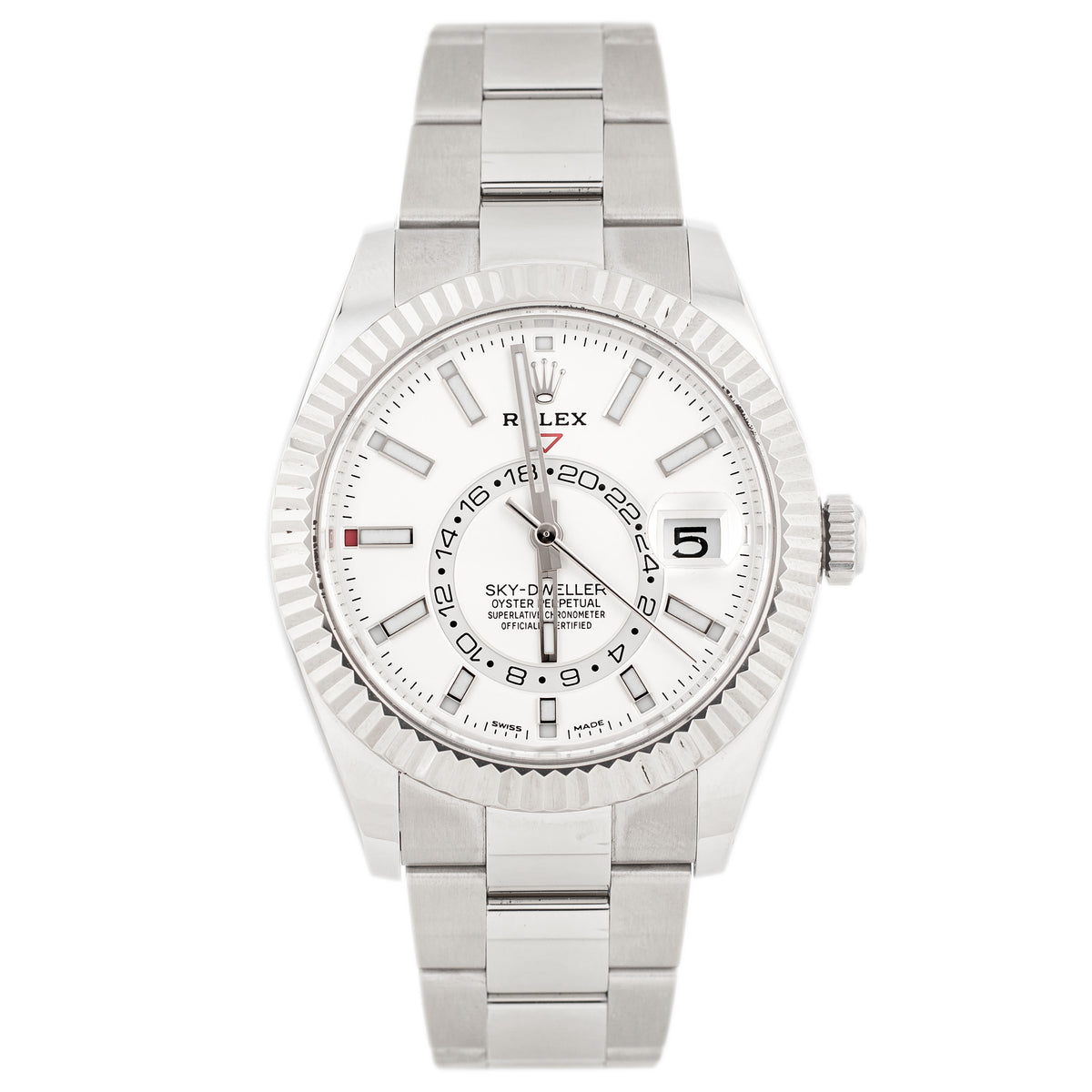 Rolex Sky-Dweller Stainless Steel White Dial 42mm Oyster 336934 Full Set