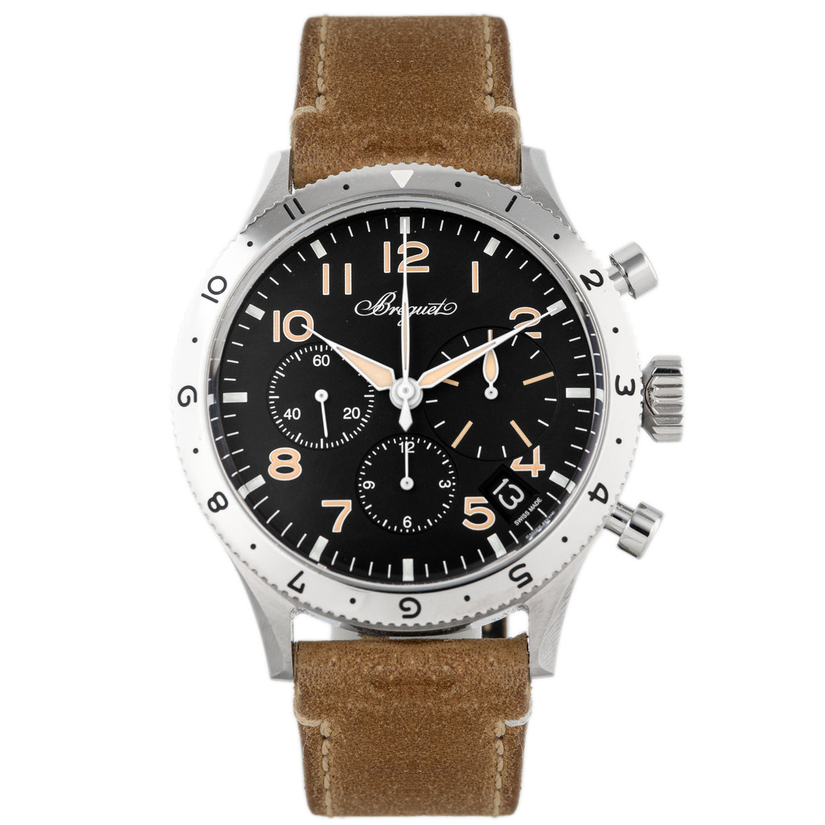Breguet Type XX Chronograph Stainless Steel Black Dial 40mm 2067ST/92/3WU Full Set