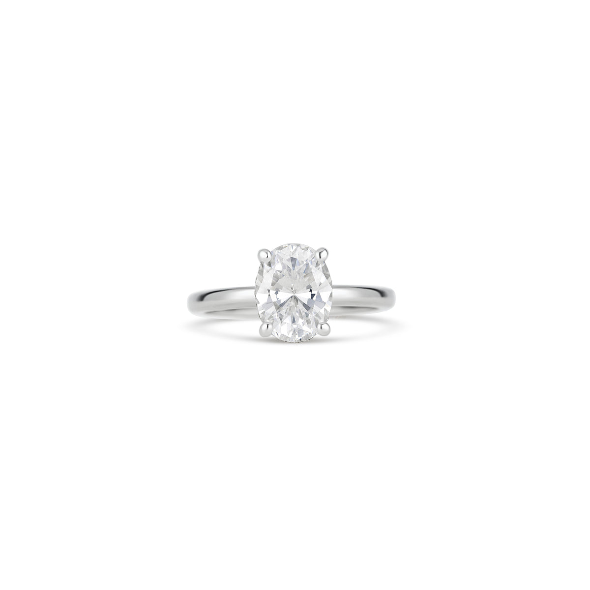 Platinum Modern Classic Diamond Engagement Ring Setting