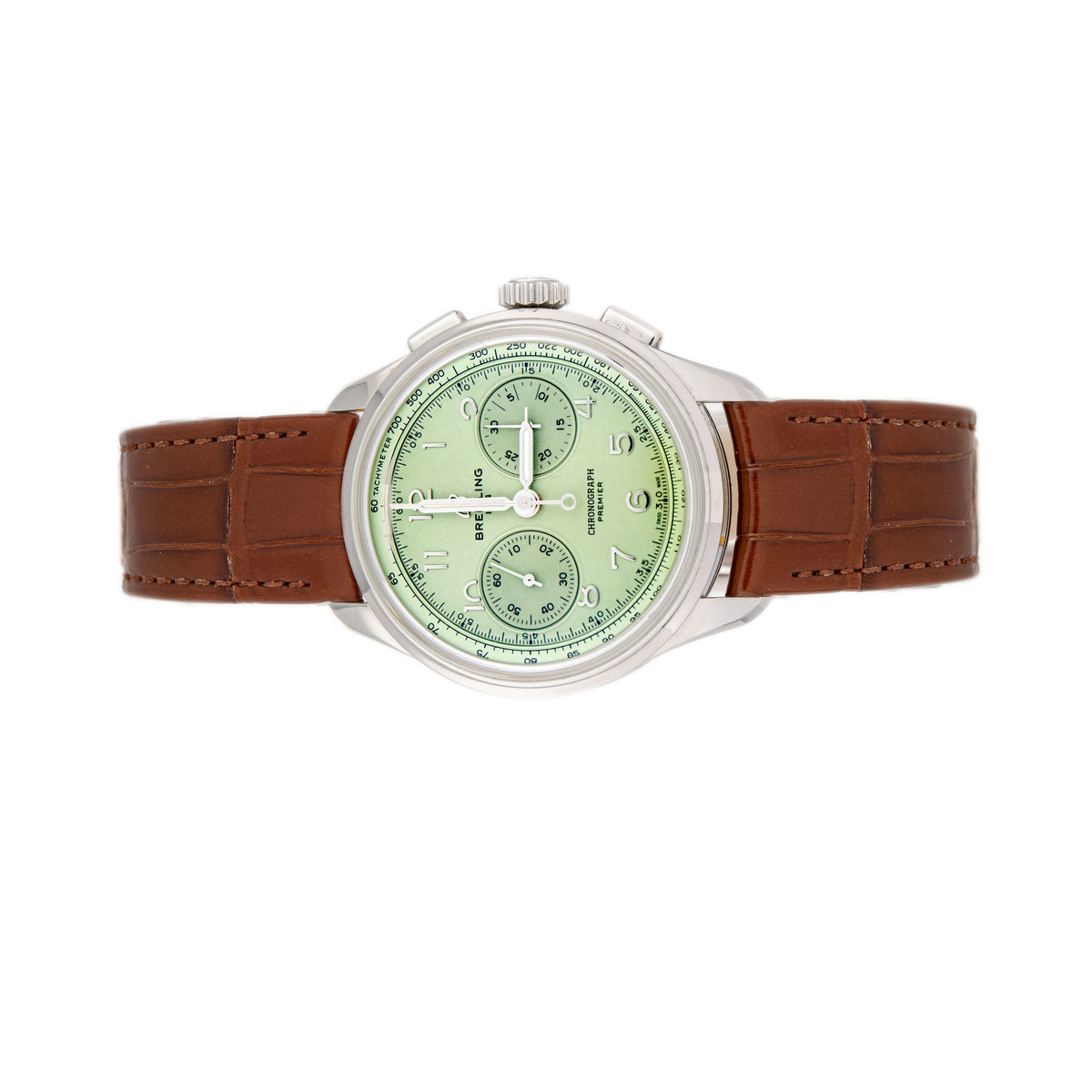 Breitling Premier B09 Stainless Steel Pistachio Green Dial 40mm AB0930D31L1P1 Full Set
