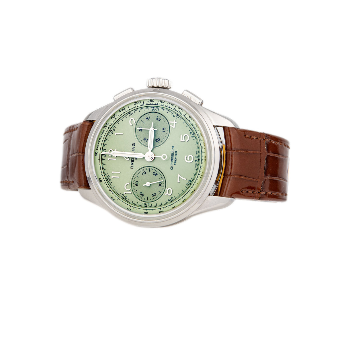 Breitling Premier B09 Stainless Steel Pistachio Green Dial 40mm AB0930D31L1P1 Full Set