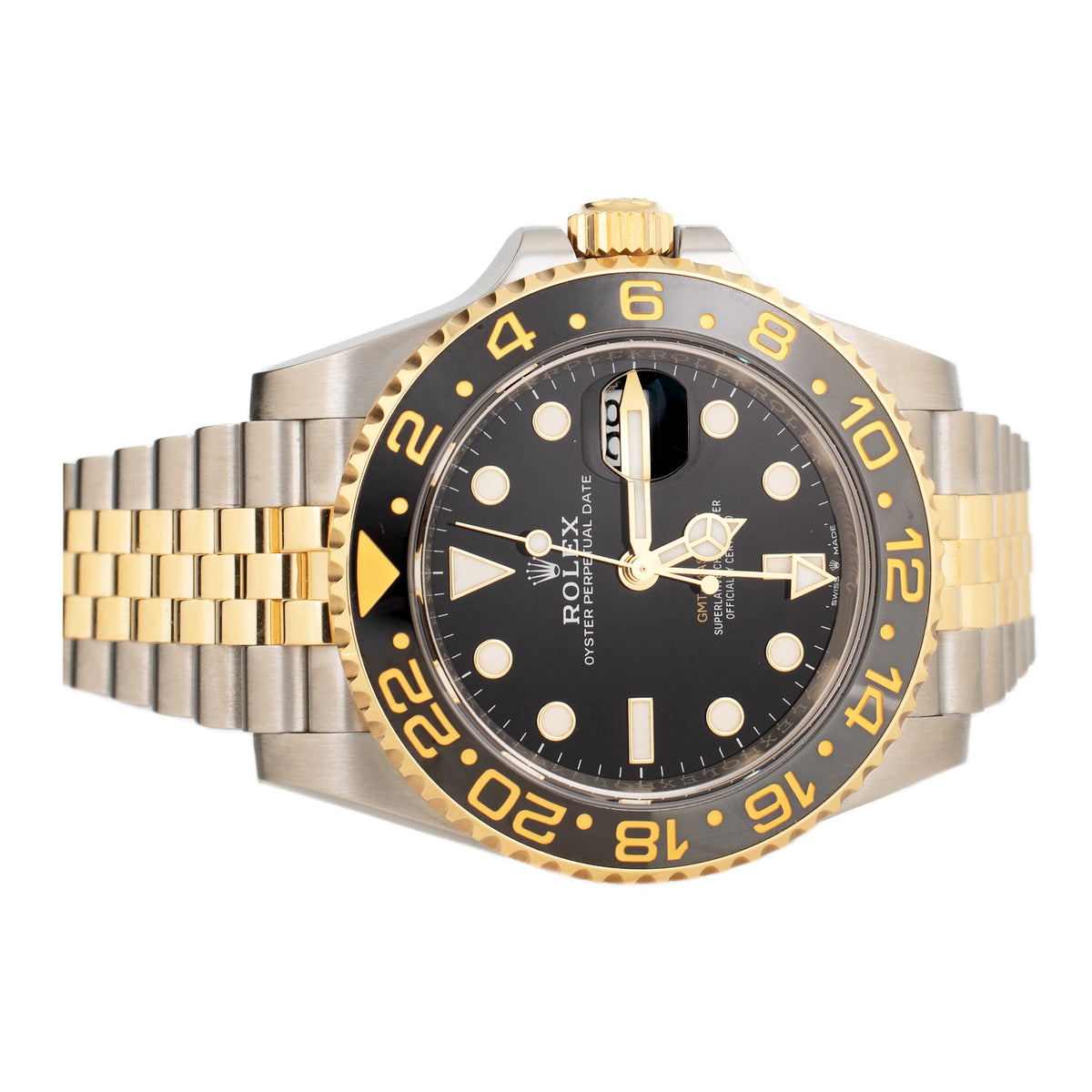 Rolex GMT-Master II Stainless Steel & Yellow Gold Black Dial Jubilee 40mm 126713GRNR Full Set