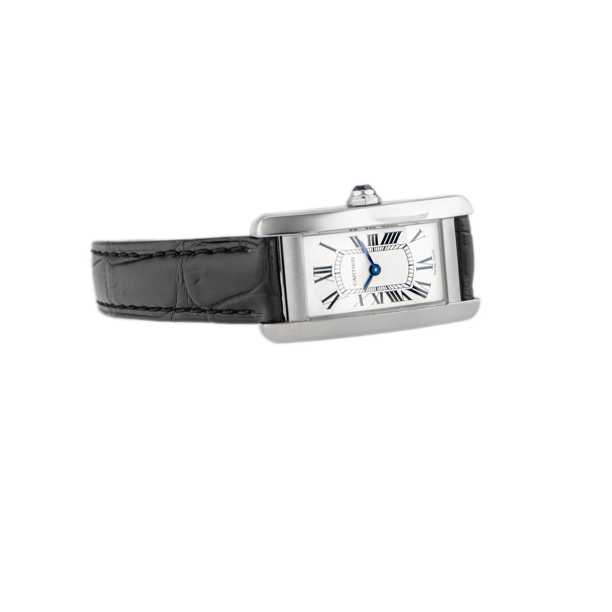 Cartier Tank Americaine Stainless Steel Silver Dial 34.8x19mm WSTA0016 Full Set