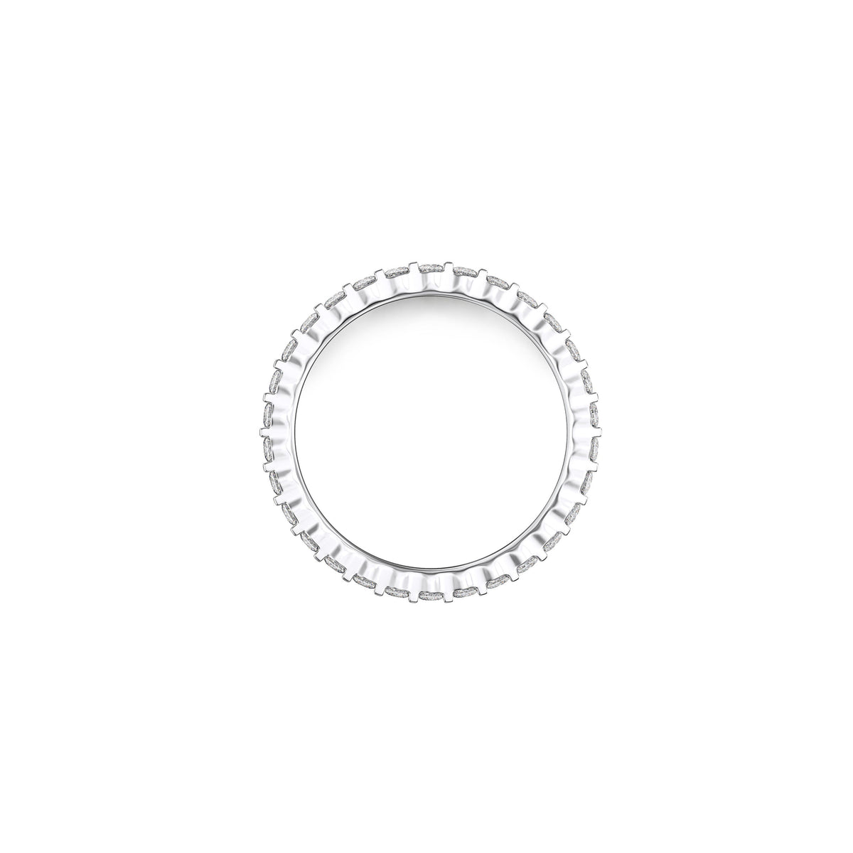 18k White Gold Diamond Shared Prong Eternity Band 0.75cttw