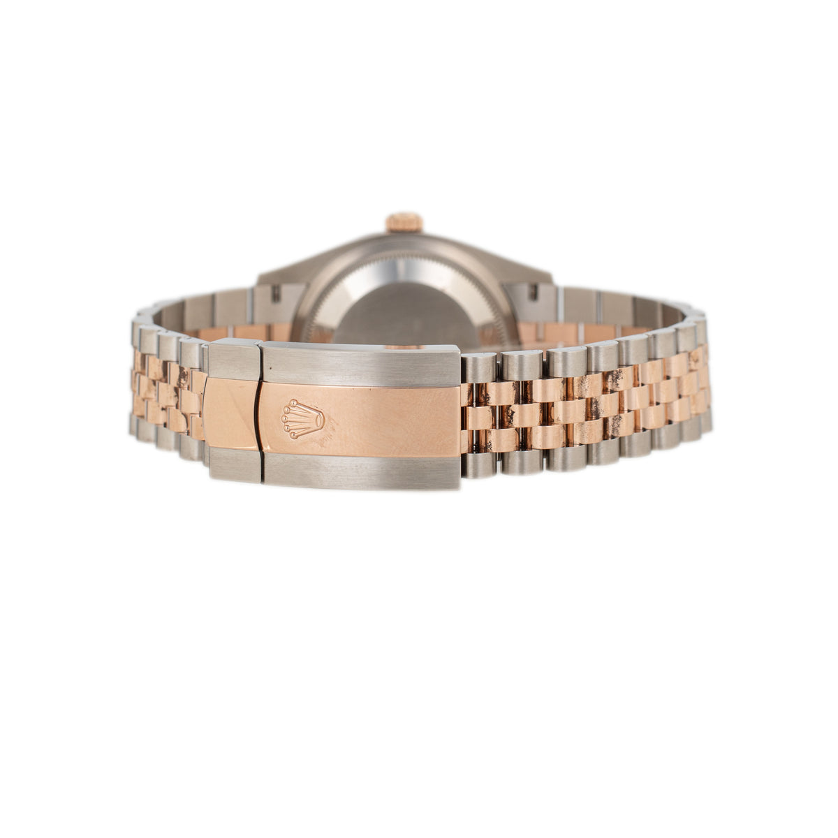 Rolex Datejust 36 Stainless Steel & Rose Gold Pink Dial Fluted Jubilee 36mm 126231 Full Set