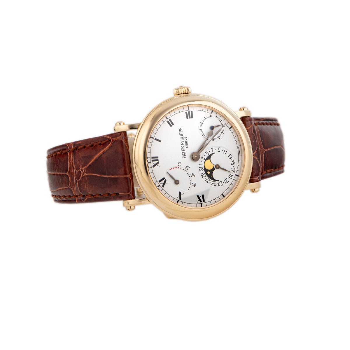 Patek Phillipe Complications Yellow Gold White Dial 36mm 5054J