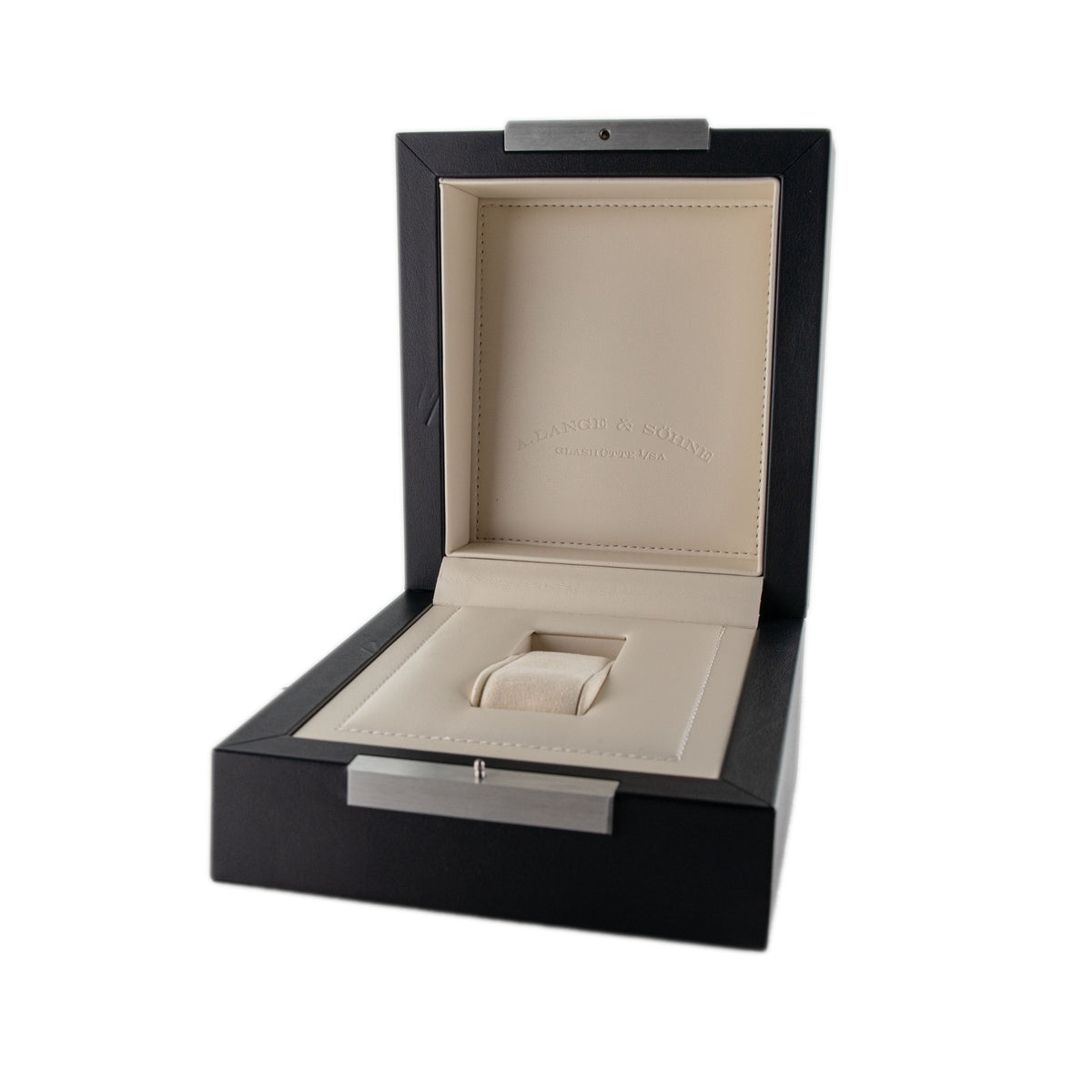 A. Lange & Sohne Saxonia Moon Phase Rose Gold Silver Dial 40mm 384.032 Full Set