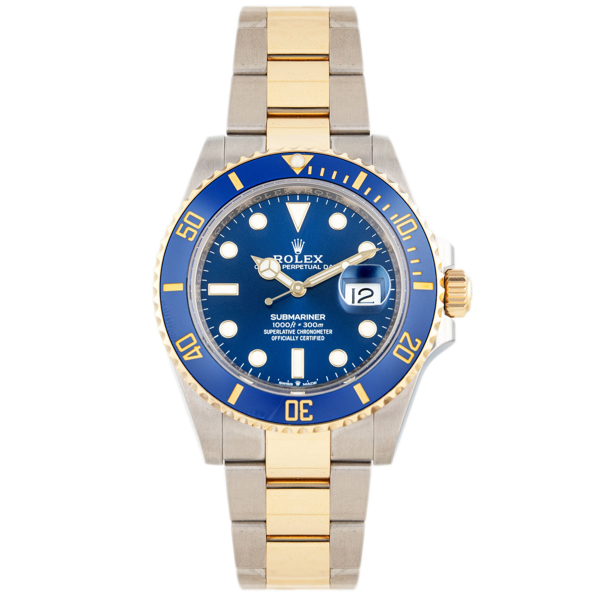 Rolex Submariner Stainless Steel Yellow Gold Blue Dial 41mm 126613LB Full Set