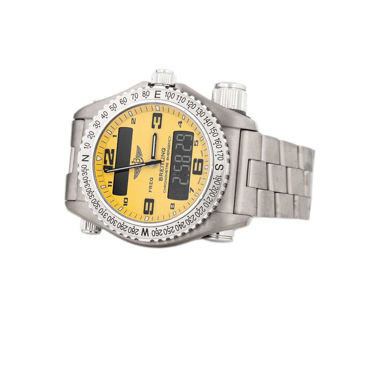 Breitling Professional Emergency Titanium Yellow Dial 43mm E76321 Full Set