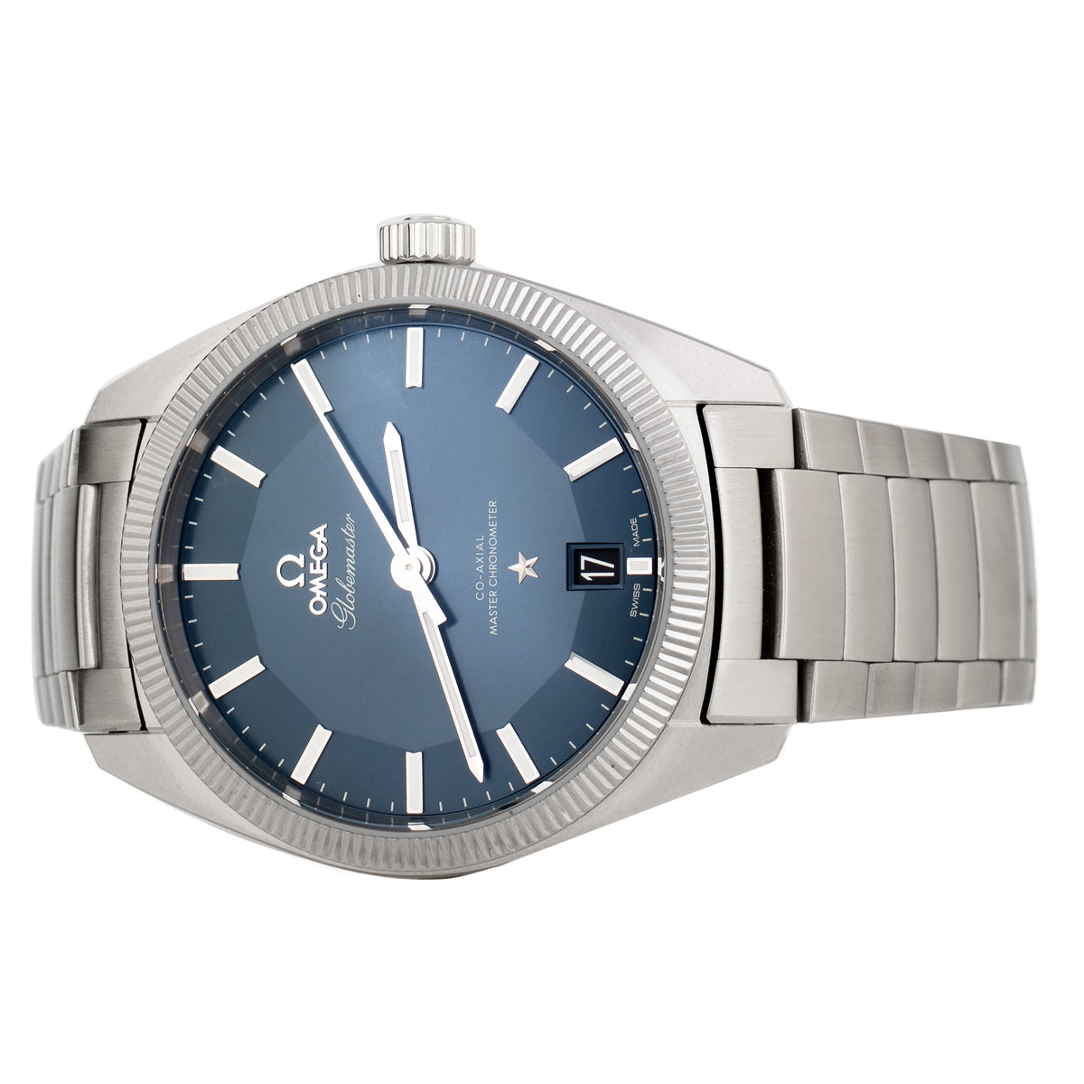 Omega Constellation Globemaster Stainless Steel Blue Dial 39mm 130.30.39.21.03.001 Full Set