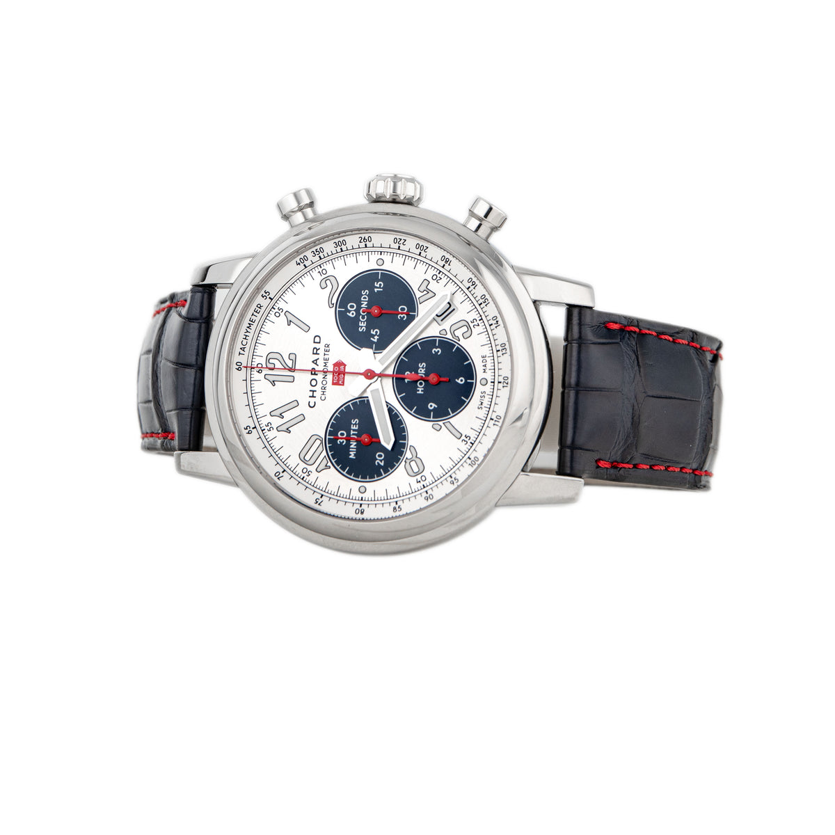 Chopard Mille Miglia Chronograph Stainless Steel Silver Dial 42mm 168589-3004 Full Set