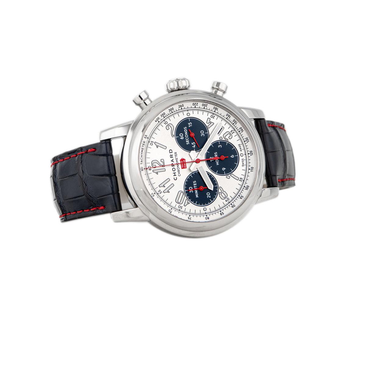 Chopard Mille Miglia Chronograph Stainless Steel Silver Dial 42mm 168589-3004 Full Set