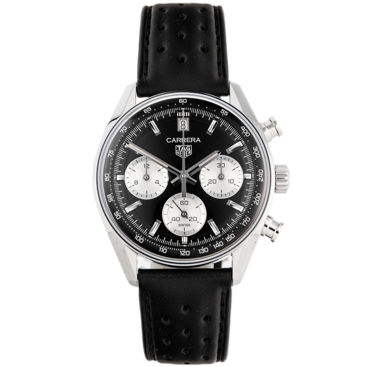 TAG Heuer Carrera Chronograph Stainless Steel Black Dial 39mm CBS2210.FC6534 Full Set