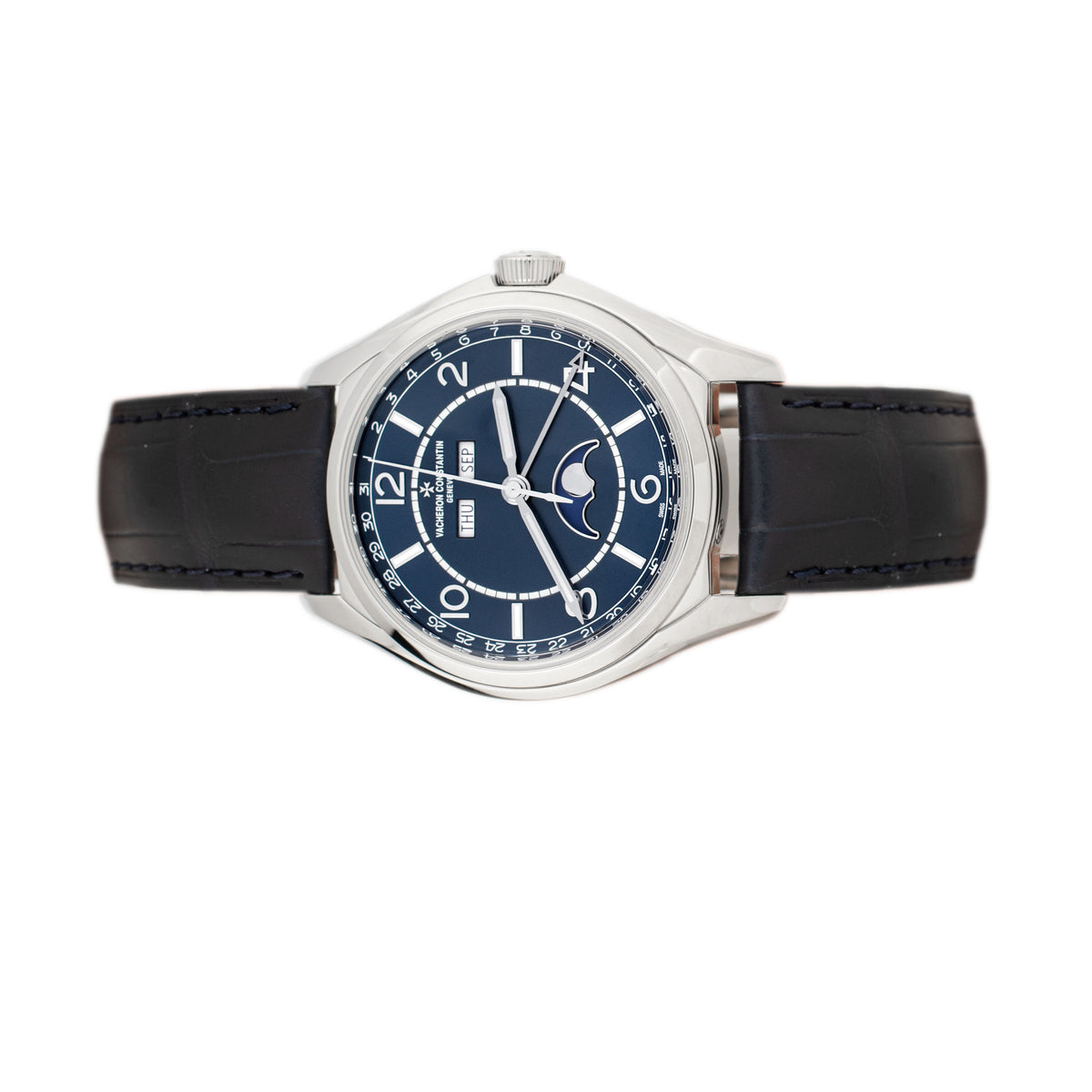 Vacheron Constantin Fiftysix Complete Calendar Stainless Steel Blue Dial 40mm 4000E/000A-B548
