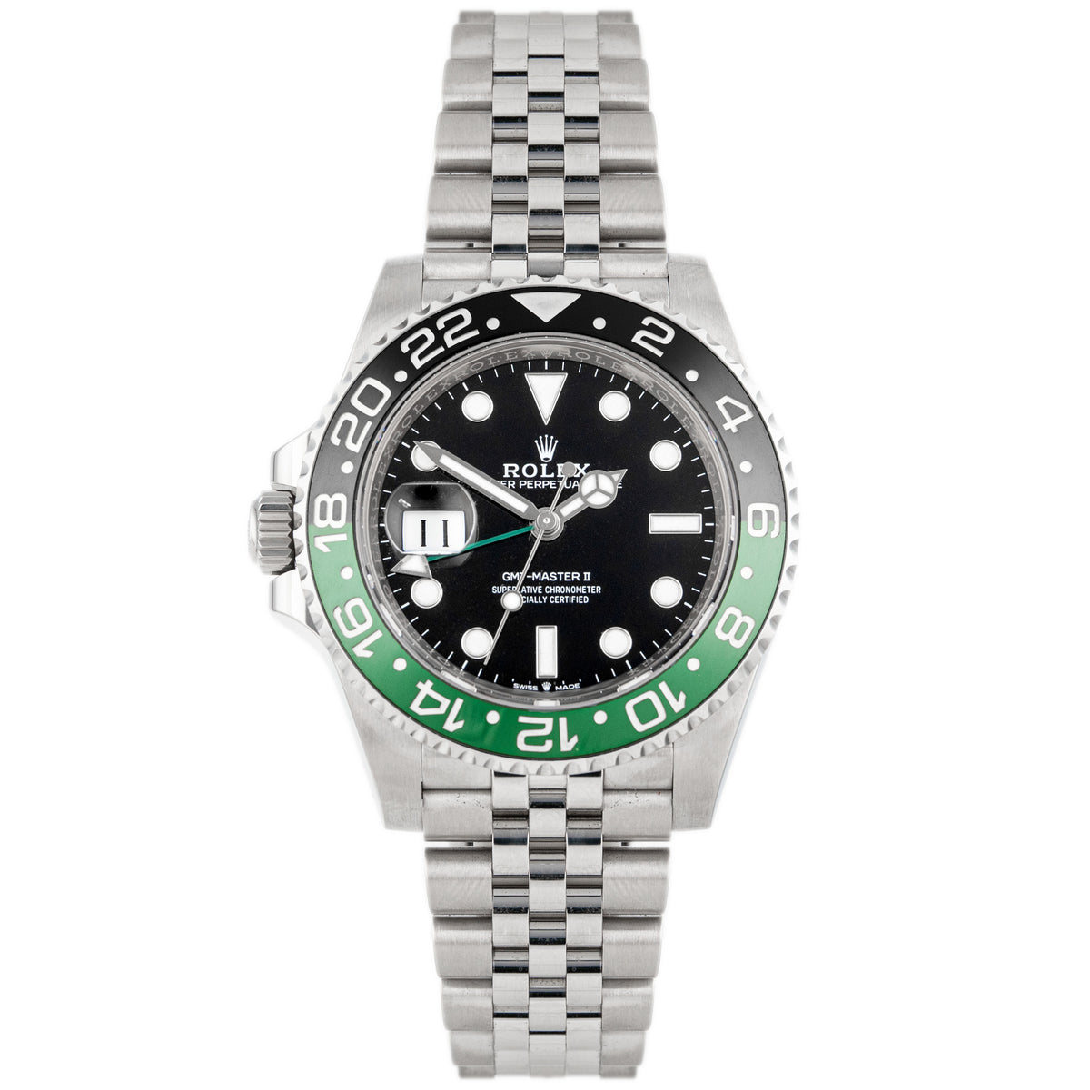 Rolex GMT-Master II Sprite Stainless Steel Black Dial 40mm 126720VTNR Full Set