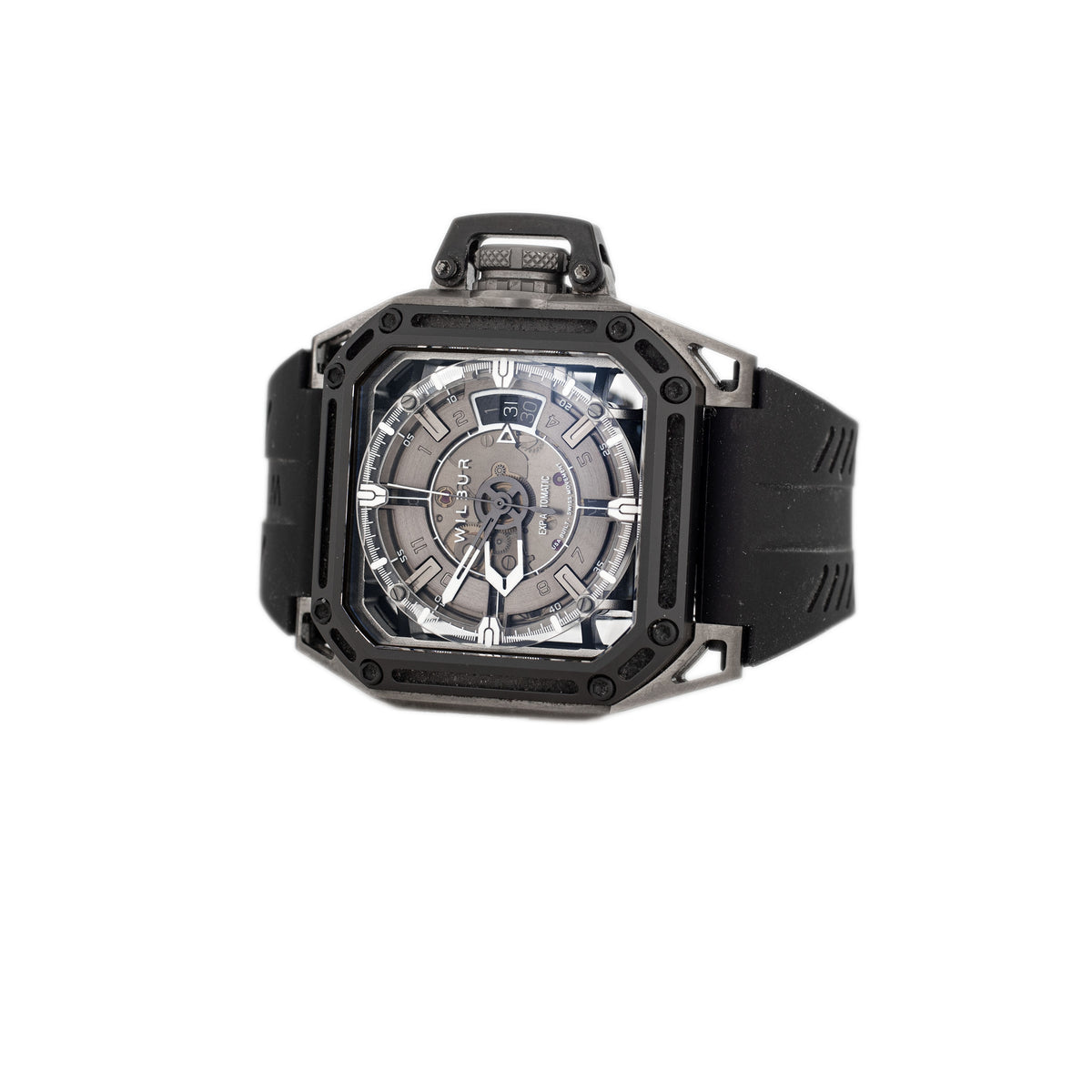 Wilbur EXP-Dark Mode Stainless Steel Ceramic Skeleton Dial 41.5x41.5mm Full Set