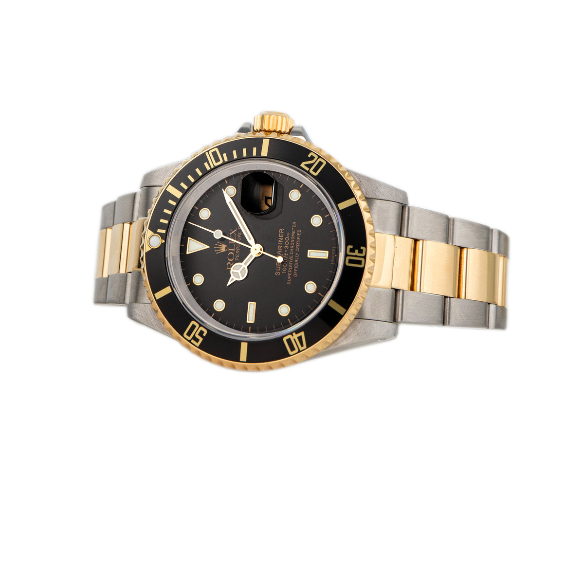Rolex Submariner Stainless Steel & Yellow Gold Black Dial 40mm 16613 Full Set