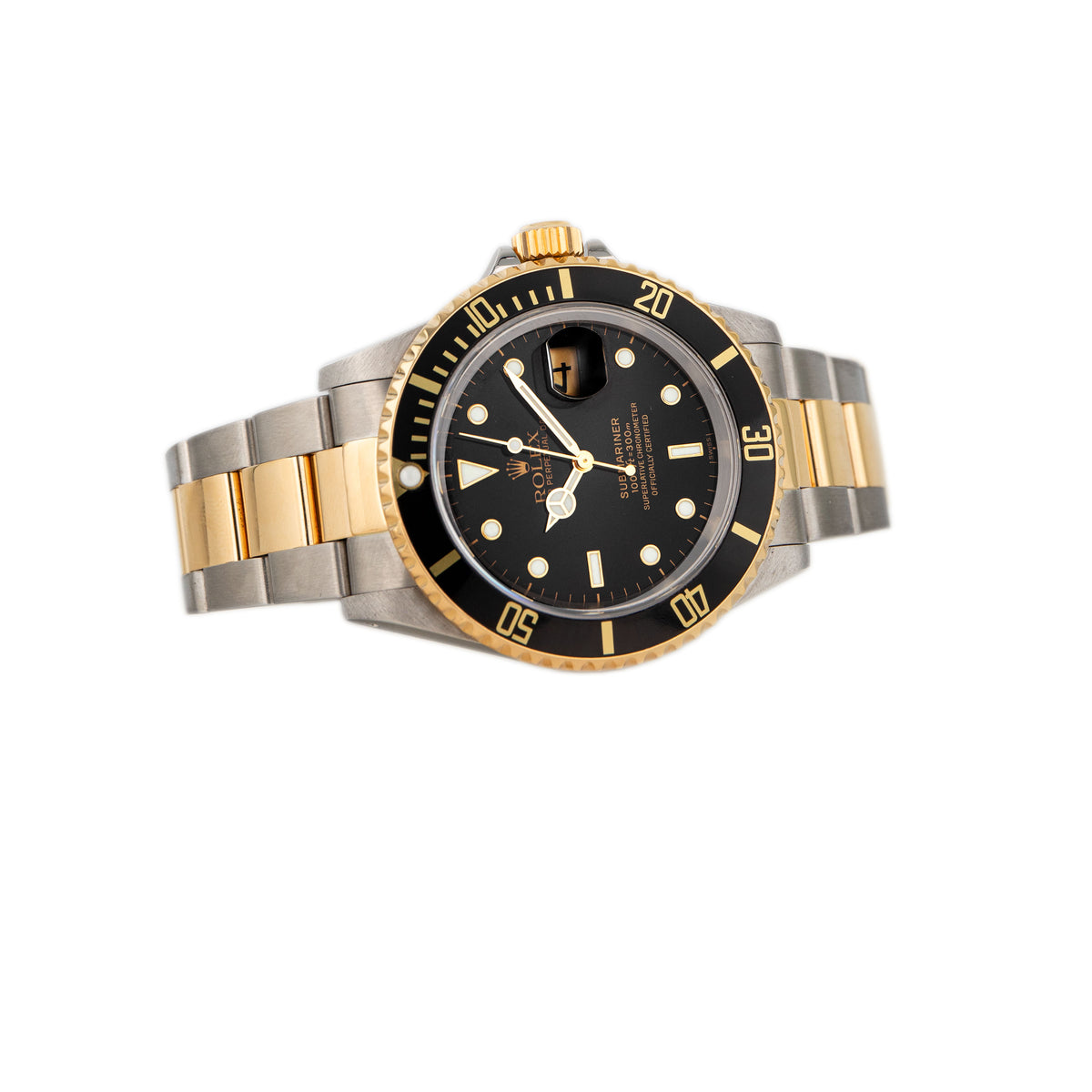Rolex Submariner Stainless Steel & Yellow Gold Black Dial 40mm 16613 Full Set