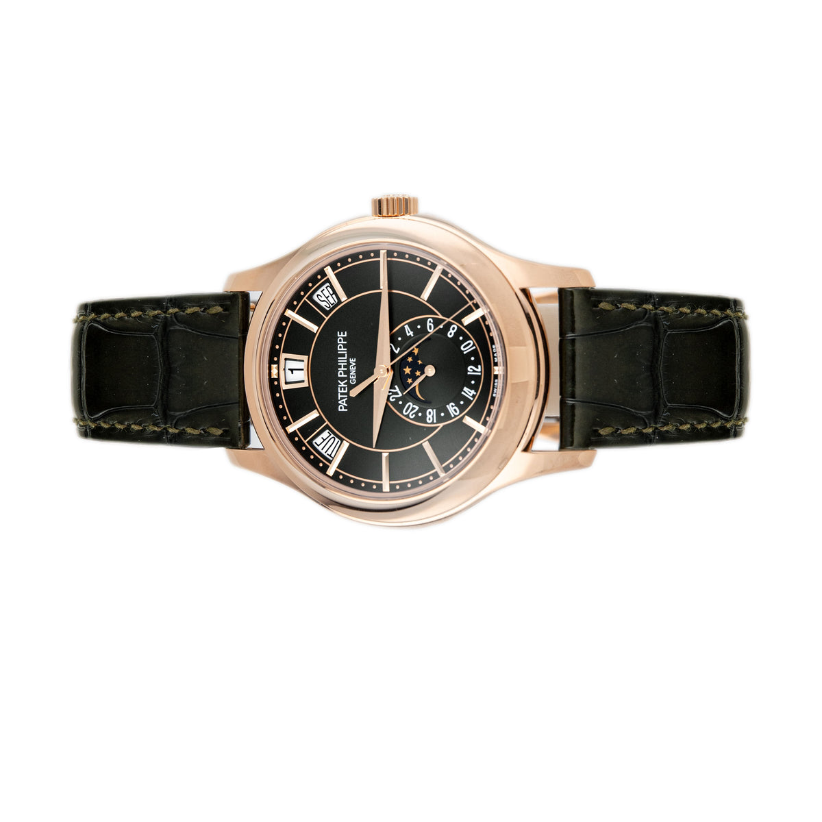 Patek Philippe Complications Annual Calendar Rose Gold Green Dial 40mm 5205R-011 Full Set