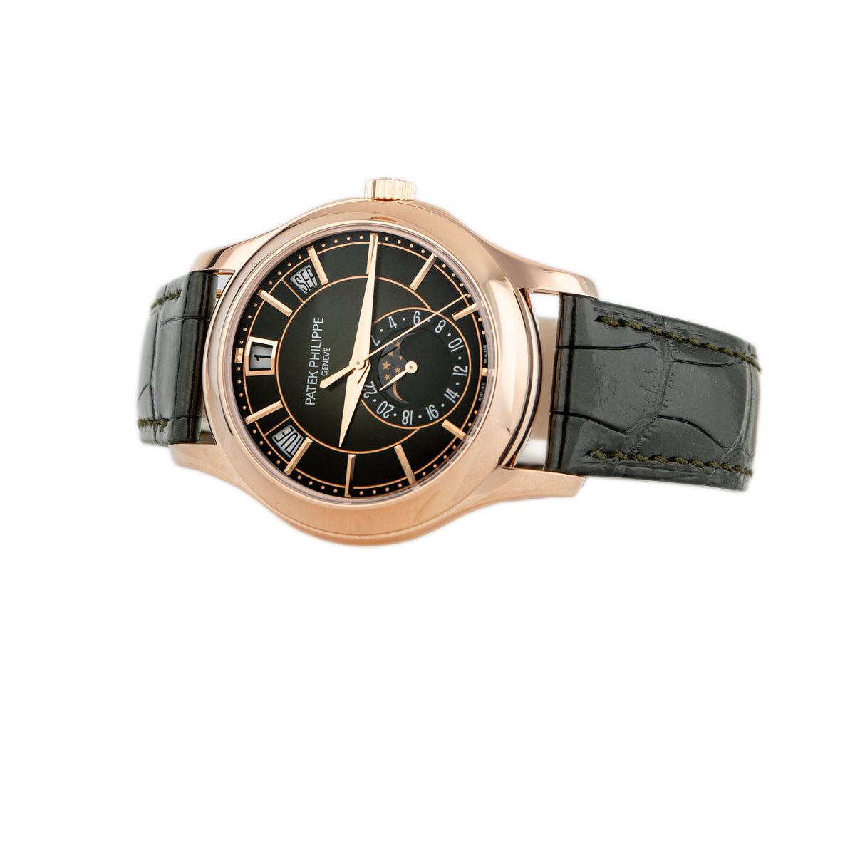 Patek Philippe Complications Annual Calendar Rose Gold Green Dial 40mm 5205R-011 Full Set