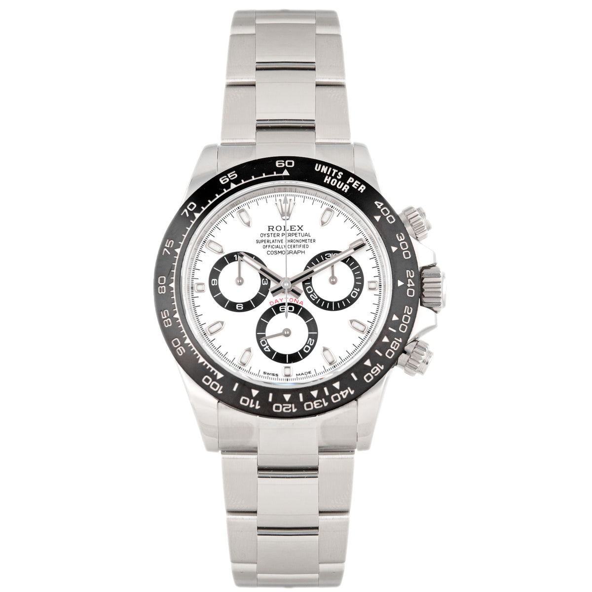Rolex Cosmograph Daytona Panda Stainless Steel White Dial 40mm 116500LN Full Set