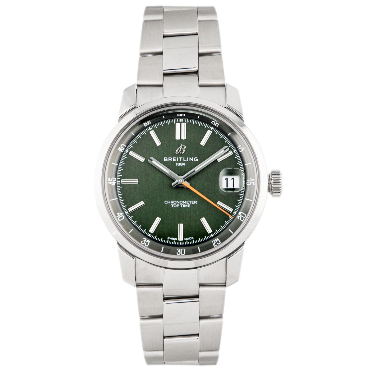 Breitling Top Time Stainless Steel Green Dial 38mm AB3113 Full Set