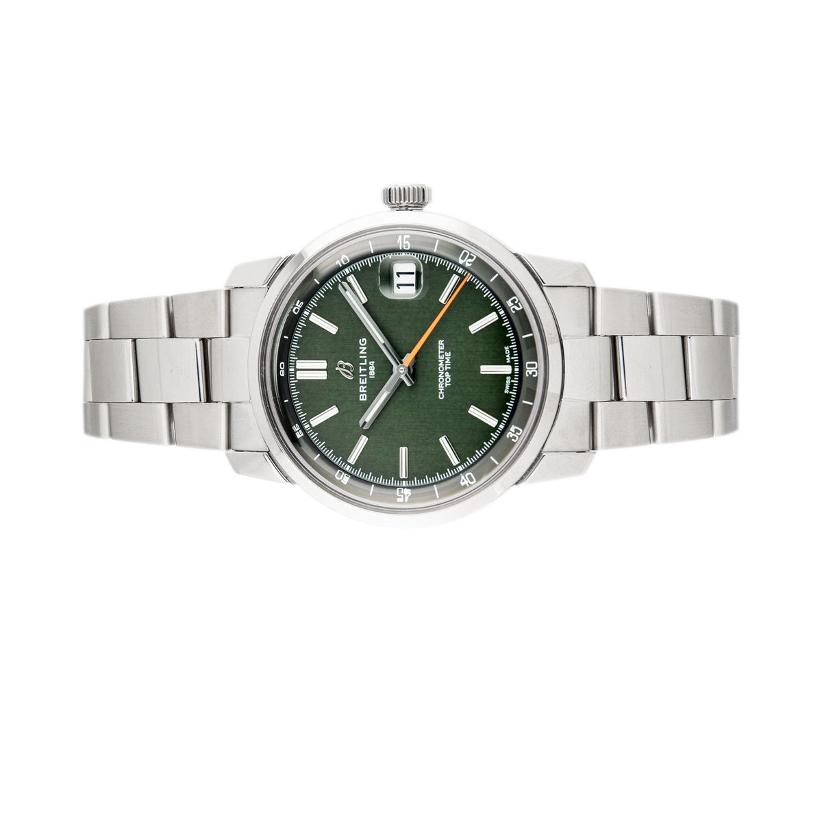 Breitling Top Time Stainless Steel Green Dial 38mm AB3113 Full Set