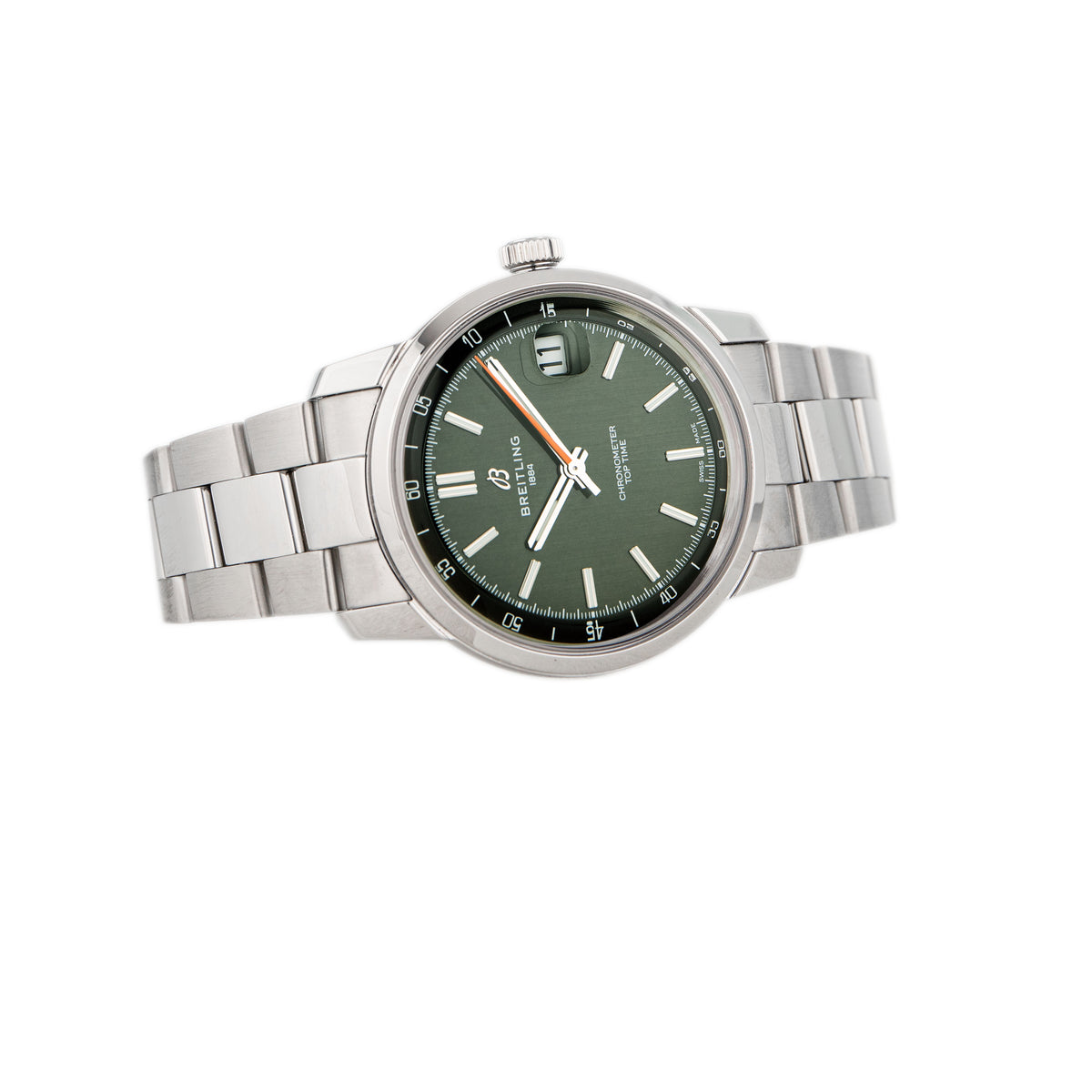 Breitling Top Time Stainless Steel Green Dial 38mm AB3113 Full Set