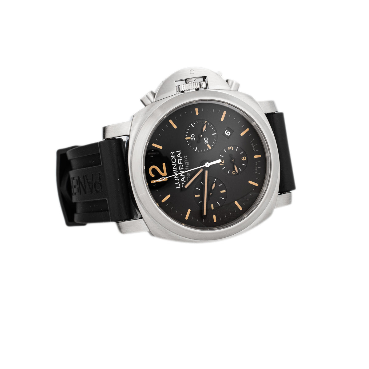 Panerai Luminor Daylight Chronograph Stainless Steel Black Dial 44mm PAM00356