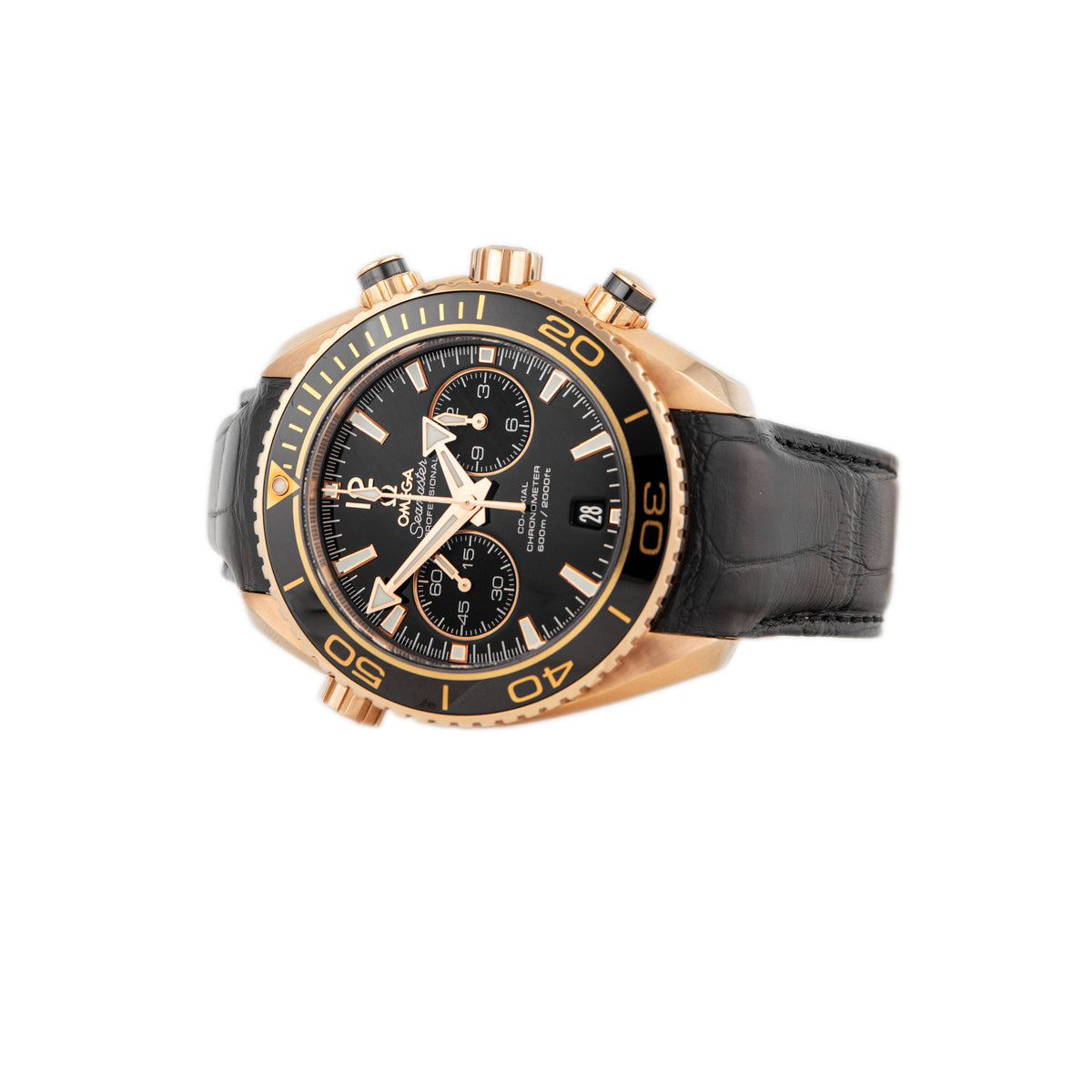 Omega Seamaster Planet Ocean 600M Chronograph Rose Gold Black Dial 45.5mm 232.63.46.51.01.001 Full Set
