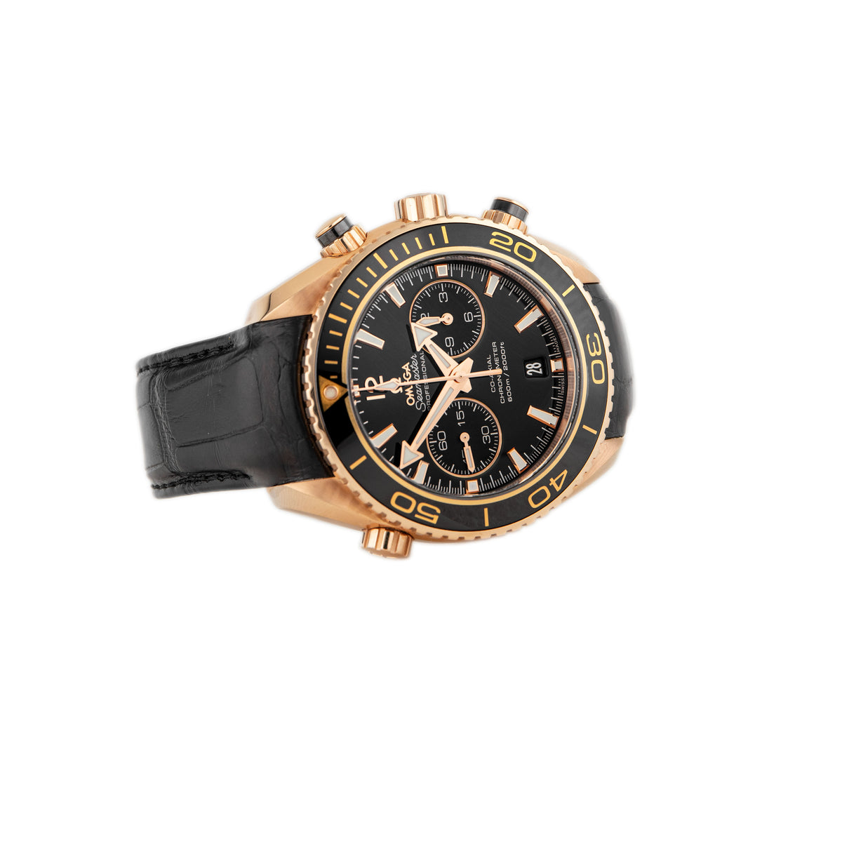 Omega Seamaster Planet Ocean 600M Chronograph Rose Gold Black Dial 45.5mm 232.63.46.51.01.001 Full Set