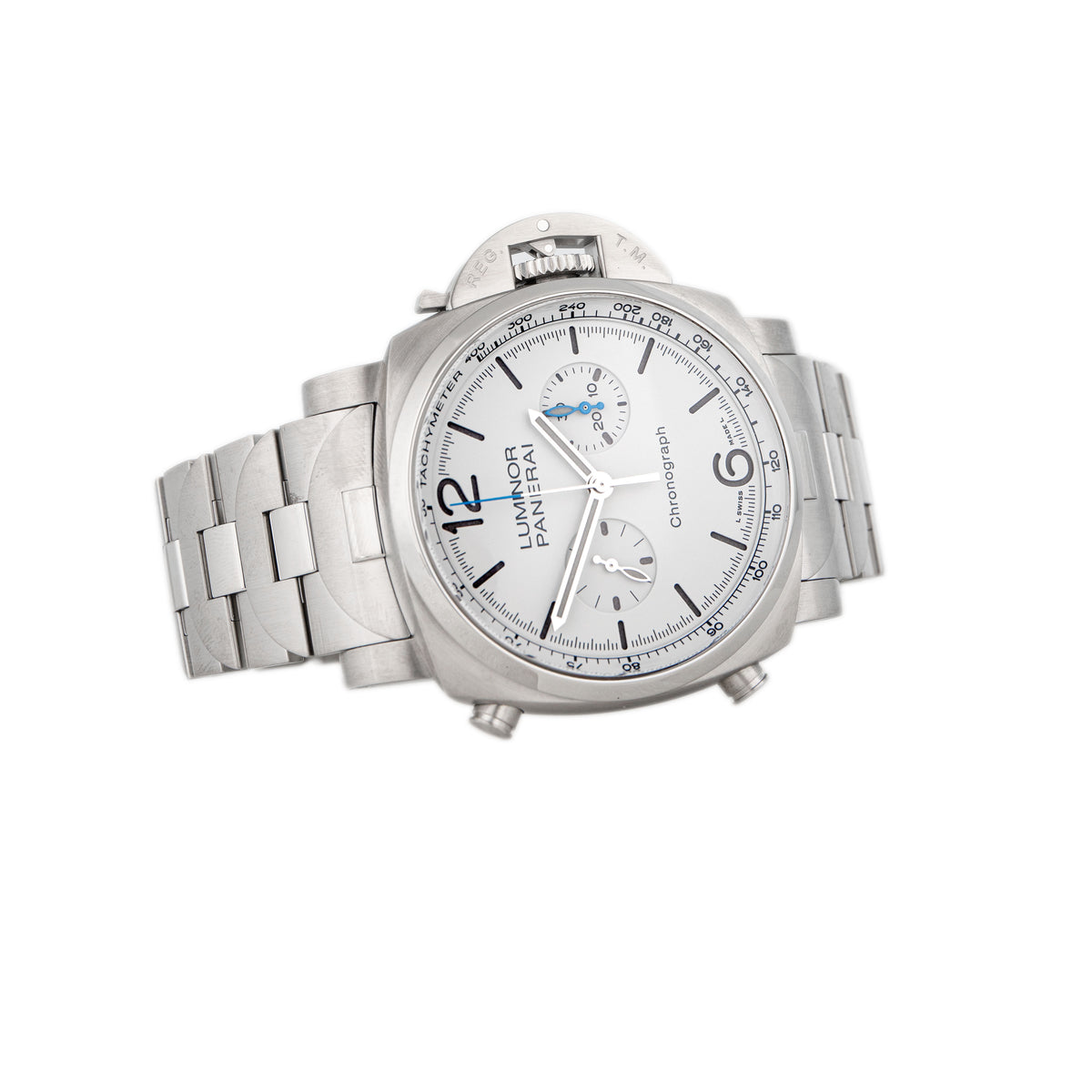 Panerai Luminor Chrono Stainless Steel White Dial 44mm Pam01548 Full Set
