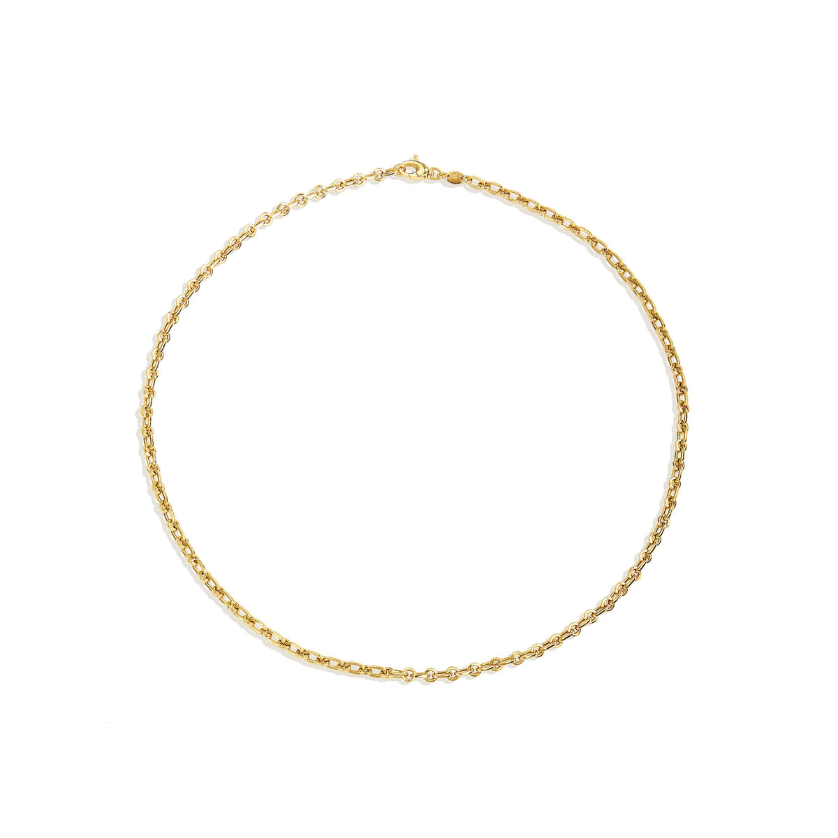 Syna Jewels 18k Yellow Gold Knit Oval Link Chain