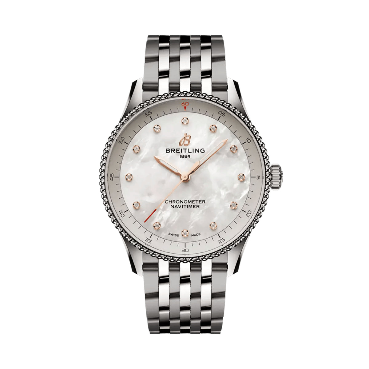 Breitling Navitimer 32 Watch, 32mm Mother of Pearl Dial, A77320E61A2A1