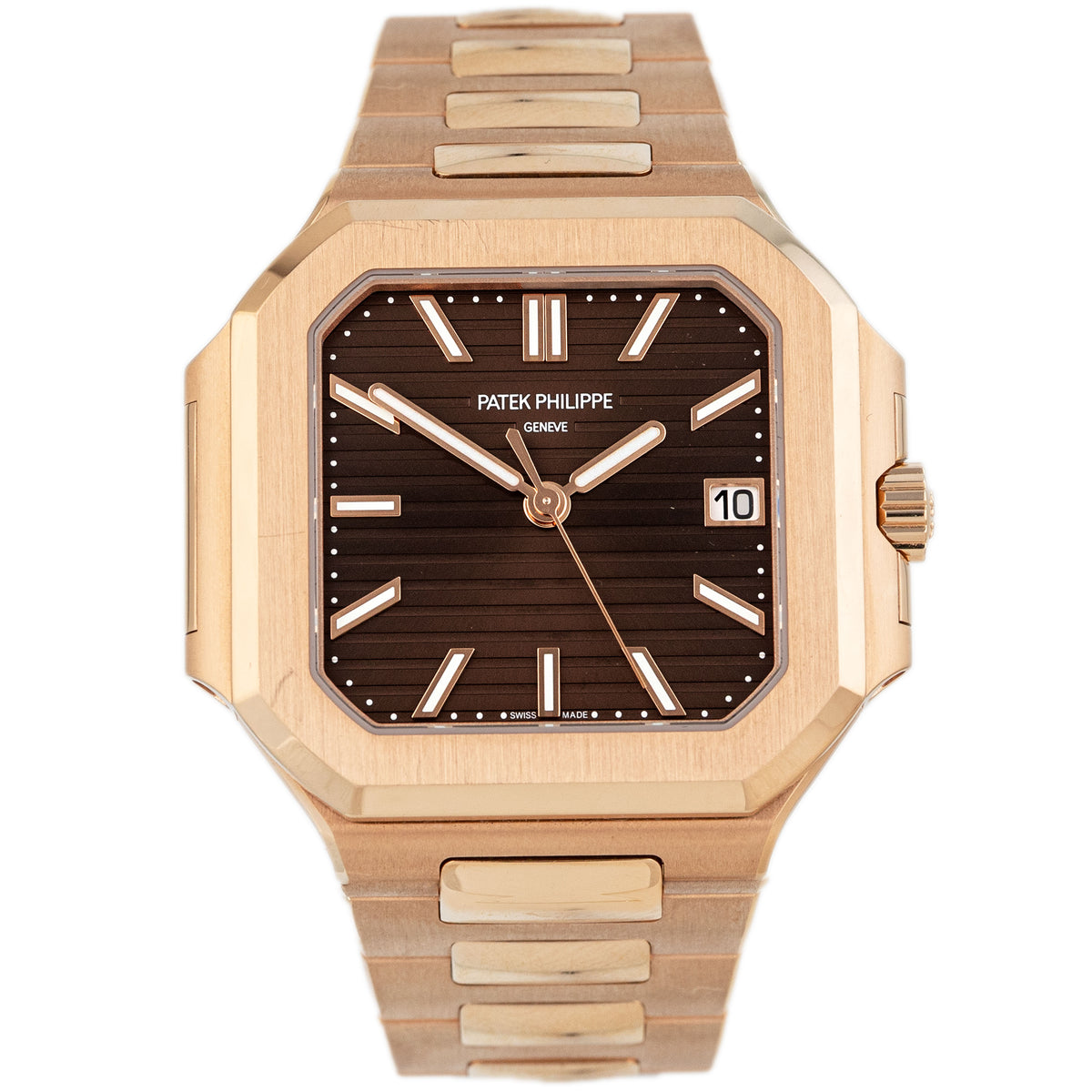 Patek Philippe Cubitus Rose Gold Brown Dial 40mm 7128/1R Full Set