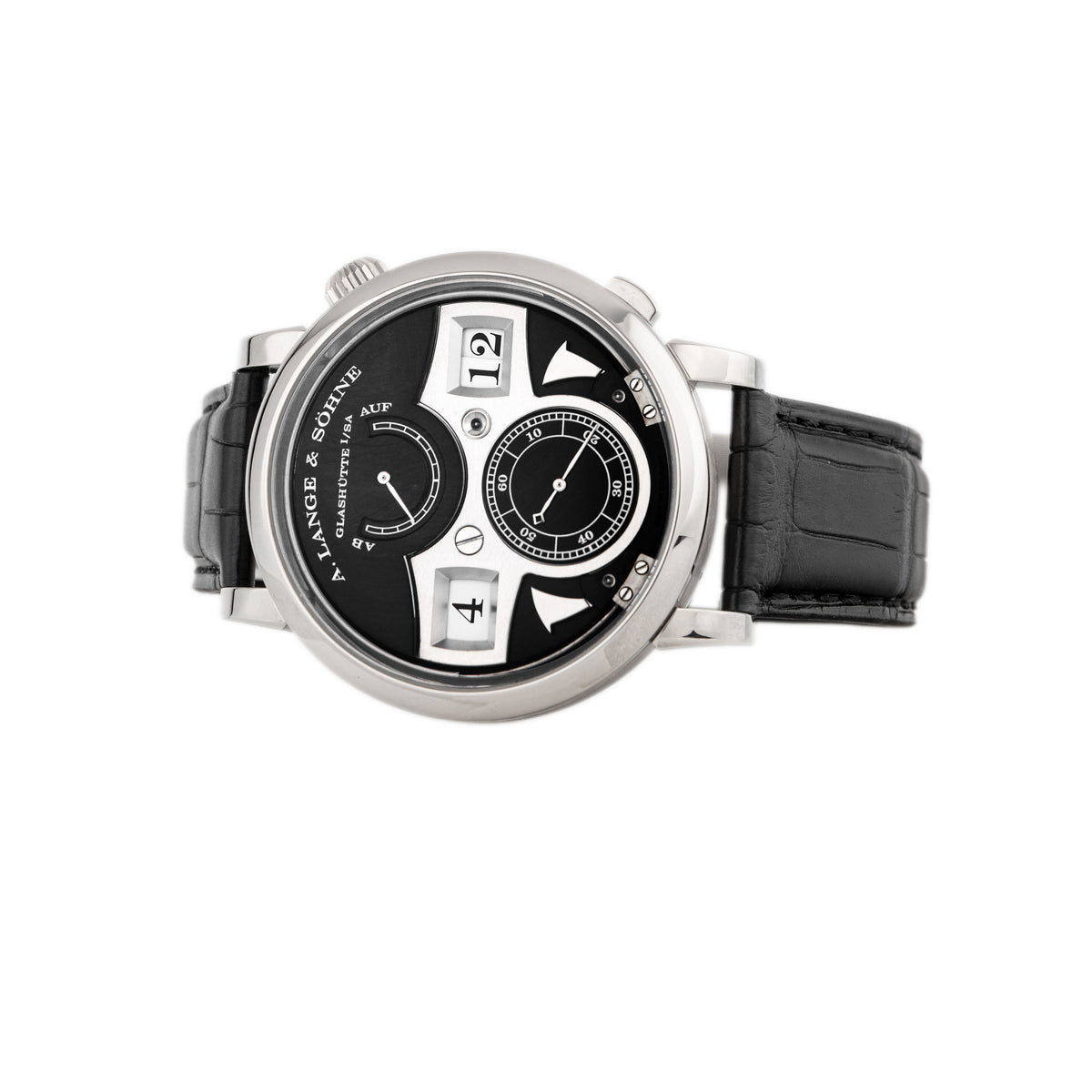 A. Lange & Sohne Zeitwerk Striking Time White Gold Gray Dial 44mm 145.029 Full Set