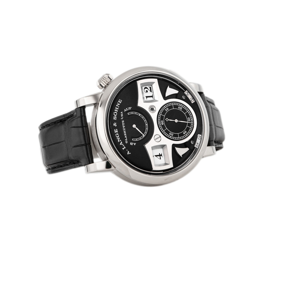 A. Lange & Sohne Zeitwerk Striking Time White Gold Gray Dial 44mm 145.029 Full Set