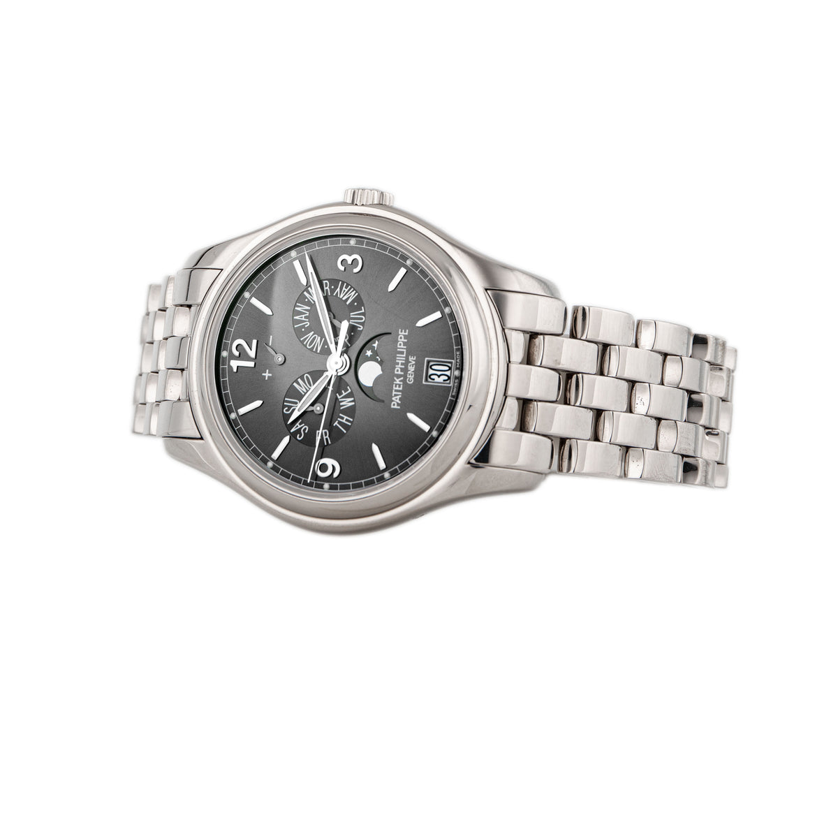 Patek Philippe Complications Annual Calendar White Gold Gray Dial 39mm Bracelet 5146/1G-010 Full Set