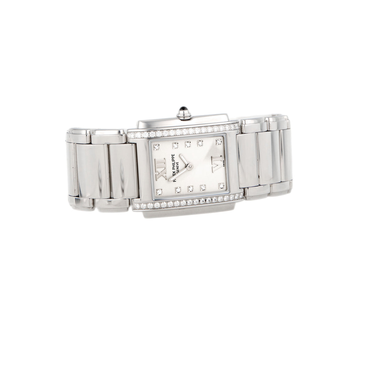 Patek Philippe Twenty-4 Stainless Steel Silver Dial 25x26mm 4910/10A-011 Full Set