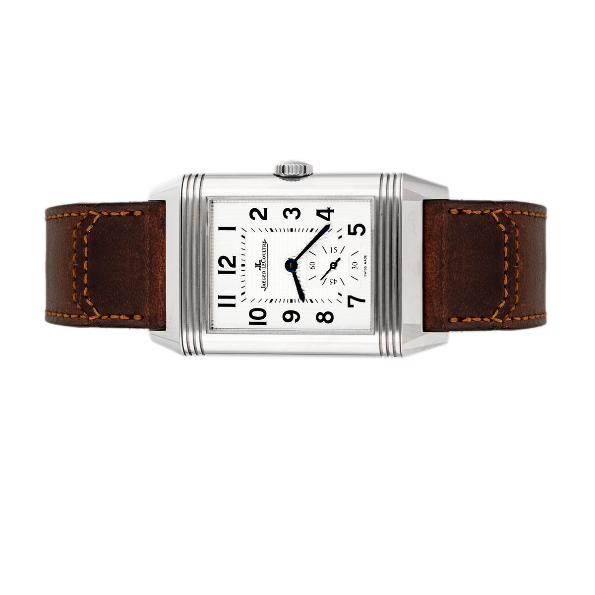 Jaeger-LeCoultre Reverso Classic Duoface Stainless Steel Silver & Black Dial 47x28mm Q3848422 Full Set