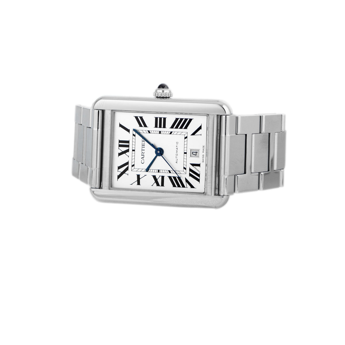 Cartier Tank Solo XL Stainless Steel Silver Dial 31x41mm W5200028 Full Set