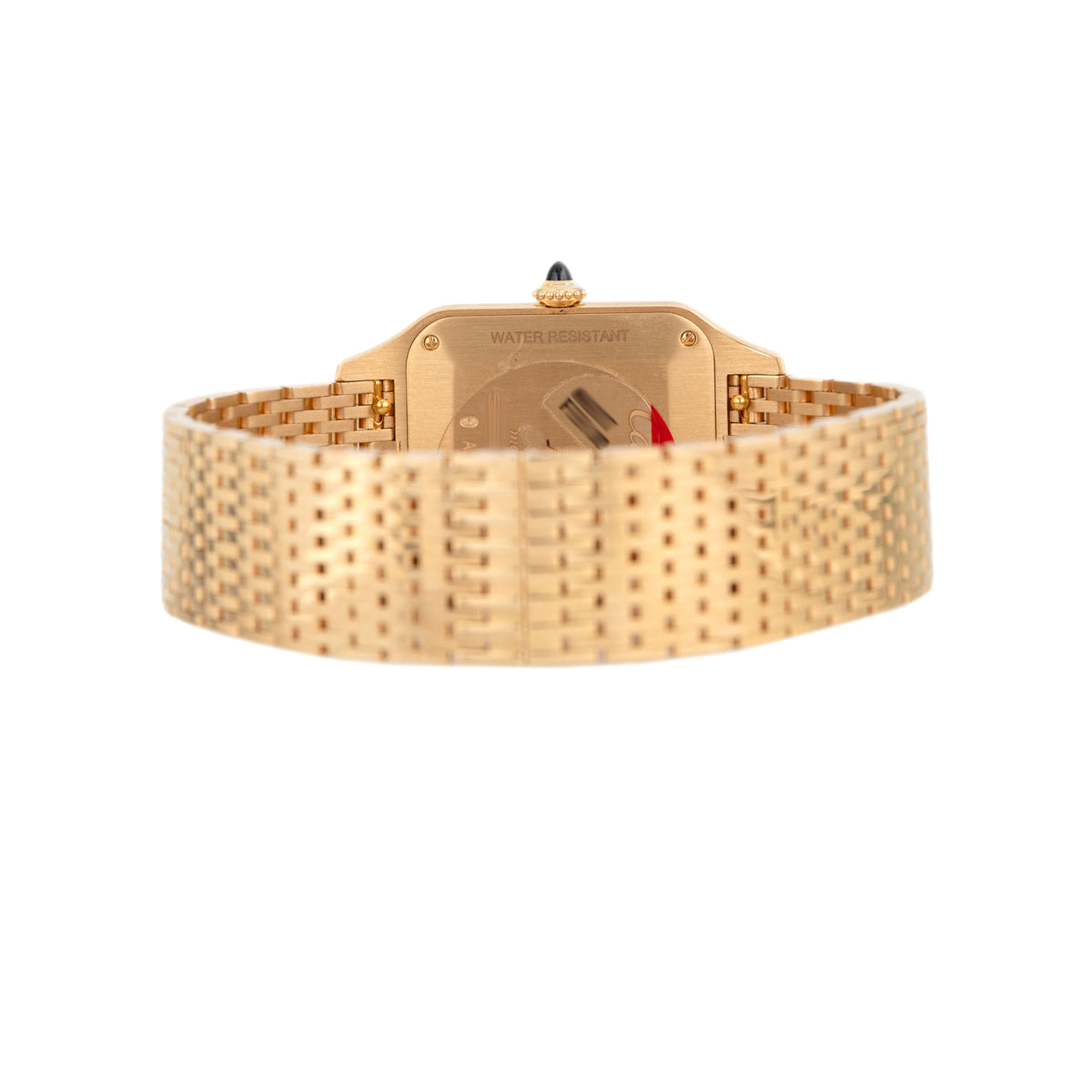 Cartier Santos-Dumont Yellow Gold Black Obsidian Dial 43.5x31.4mm WGSA0123 Full Set