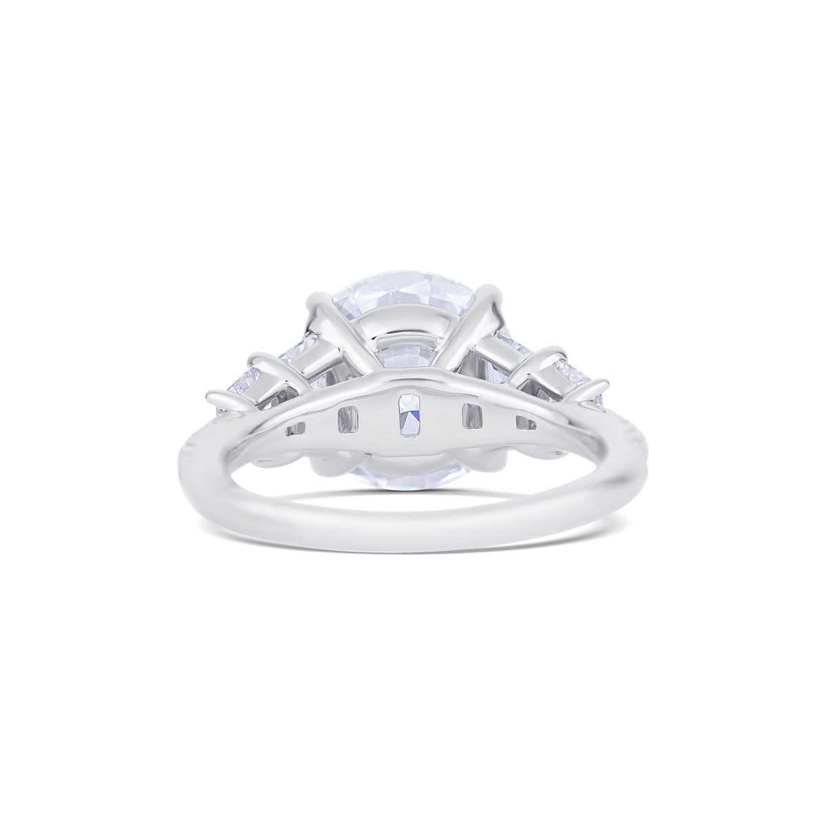 18k White Gold 5.06CT Lab Grown Round Diamond Engagement Ring