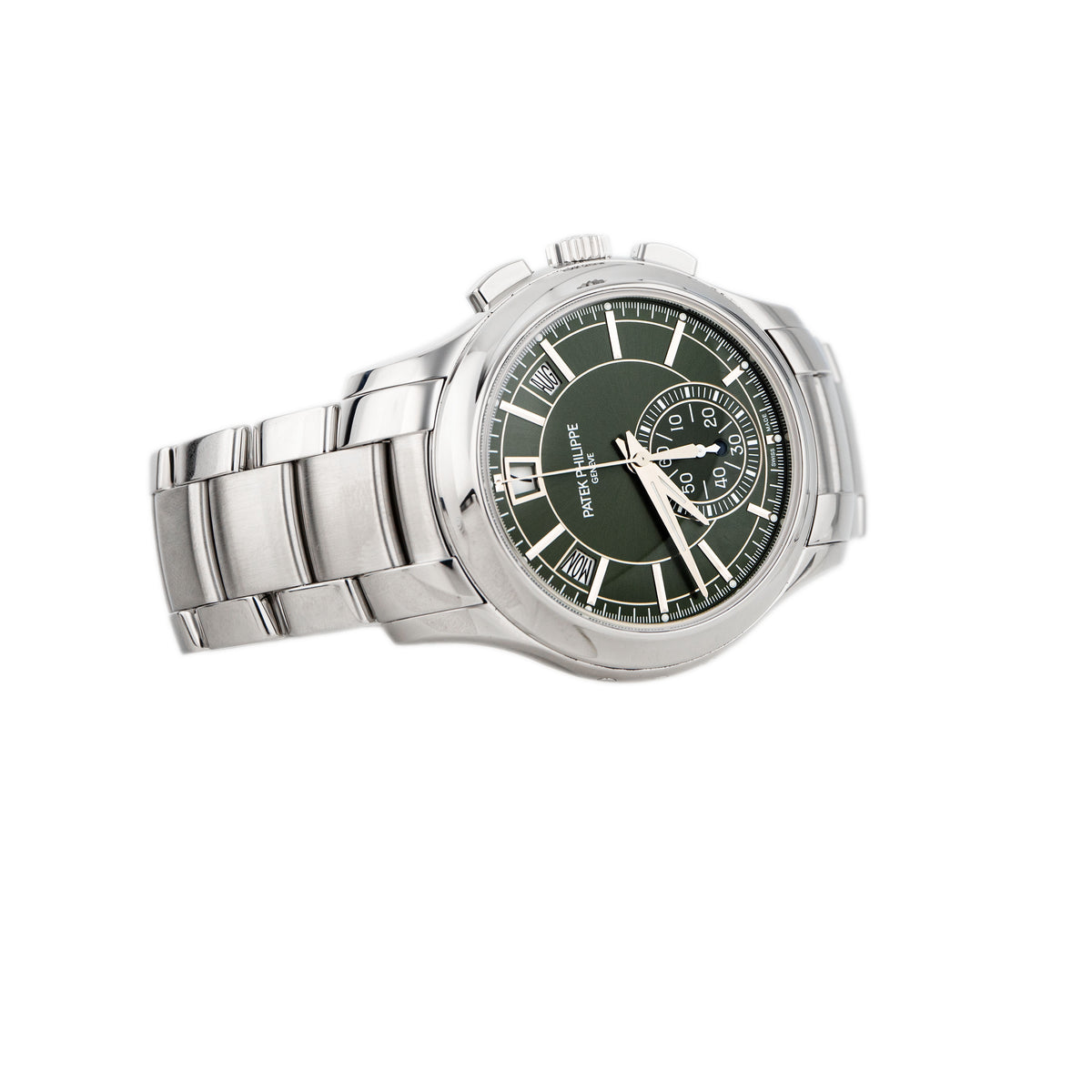 Patek Philippe Complications Annual Calendar Chronograph Stainless Steel Green Dial 42mm 5905/1A-001 Full Set