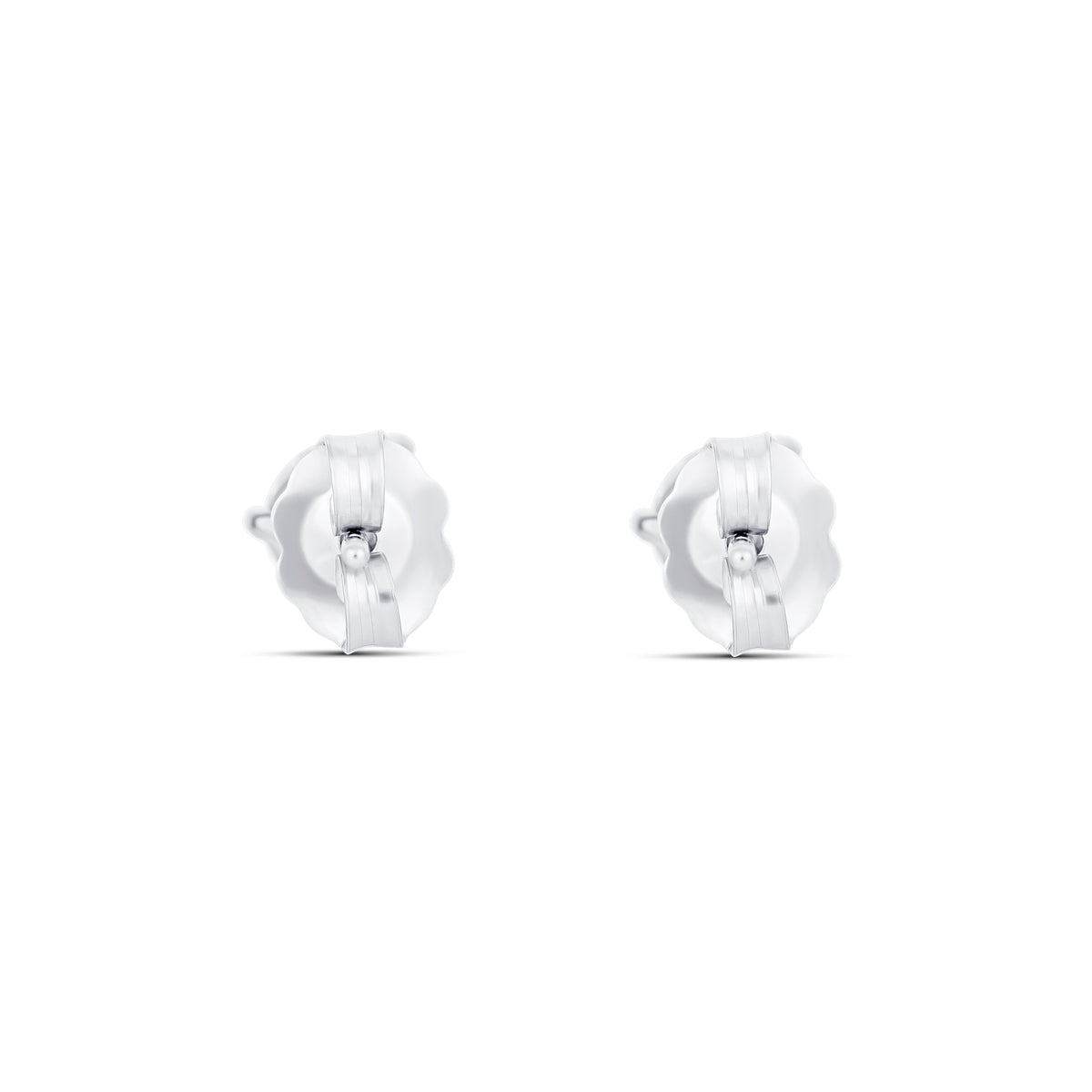 18K White Gold Round Diamond Stud Earrings 1.00cttw