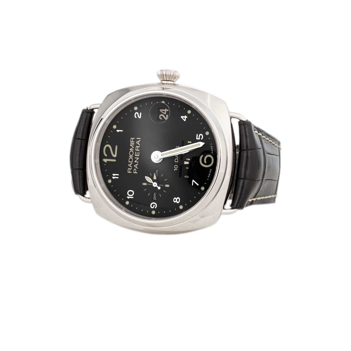 Panerai Radiomir 10 Day GMT White Gold Black Dial 45mm PAM00496 Full Set