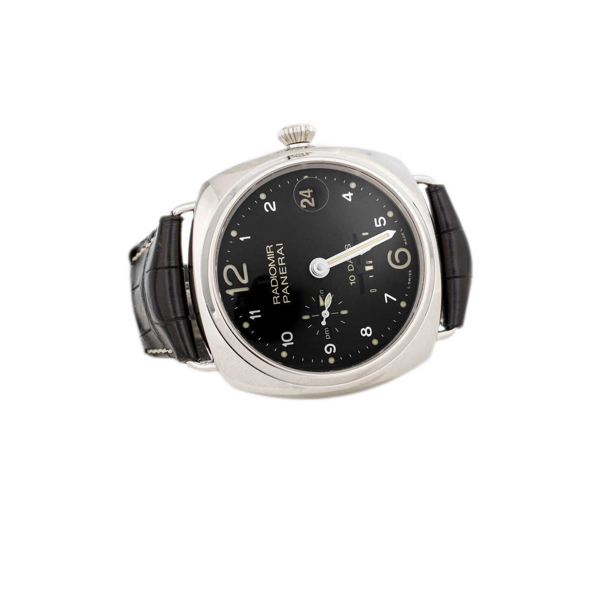 Panerai Radiomir 10 Day GMT White Gold Black Dial 45mm PAM00496 Full Set